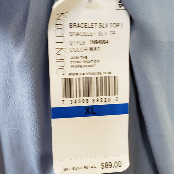 ❤SOLD❤ Karen Kane Women's Bracelet Crossover Top - Picture 8 of 8